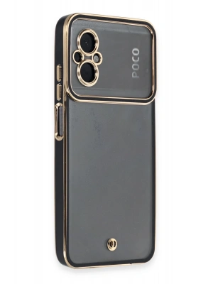 Newface Xiaomi Poco M5 Kılıf Liva Lens Silikon - Siyah