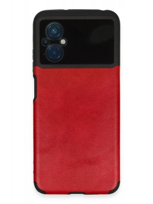 Newface Xiaomi Poco M5 Kılıf Loop Deri Silikon - Kırmızı