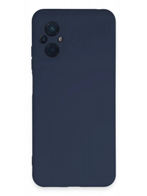 Newface Xiaomi Poco M5 Kılıf Nano içi Kadife Silikon - Lacivert