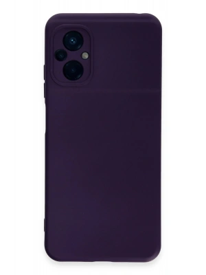 Newface Xiaomi Poco M5 Kılıf Nano içi Kadife Silikon - Mor