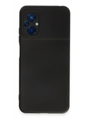 Newface Xiaomi Poco M5 Kılıf Nano içi Kadife Silikon - Siyah