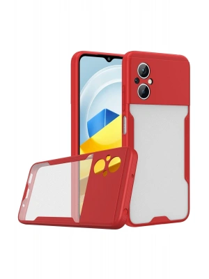 Newface Xiaomi Poco M5 Kılıf Platin Silikon - Kırmızı