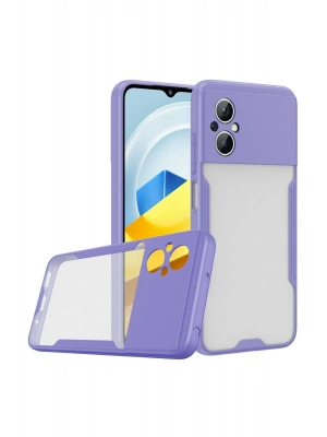 Newface Xiaomi Poco M5 Kılıf Platin Silikon - Lila