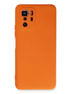 Newface Xiaomi Poco X3 GT Kılıf Nano içi Kadife Silikon - Turuncu