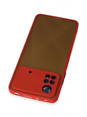 Newface Xiaomi Poco X4 Pro 5G Kılıf Montreal Silikon Kapak - Kırmızı