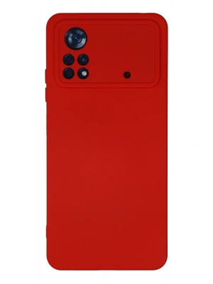 Newface Xiaomi Poco X4 Pro 5G Kılıf Nano içi Kadife Silikon - Kırmızı