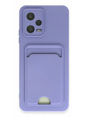 Newface Xiaomi Poco X5 5G Kılıf Kelvin Kartvizitli Silikon - Lila