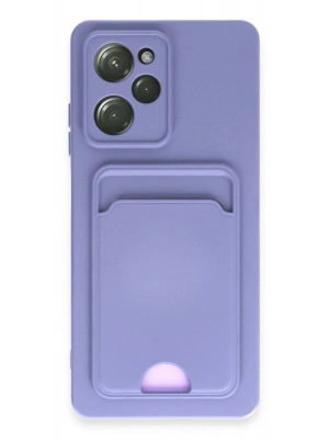 Newface Xiaomi Poco X5 Pro 5G Kılıf Kelvin Kartvizitli Silikon - Lila