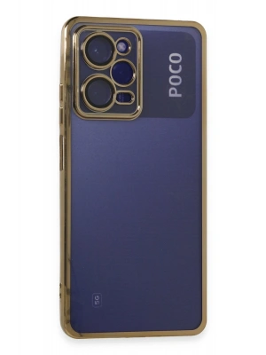 Newface Xiaomi Poco X5 Pro 5G Kılıf Razer Lensli Silikon - Gold