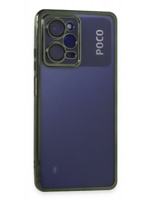 Newface Xiaomi Poco X5 Pro 5G Kılıf Razer Lensli Silikon - Yeşil
