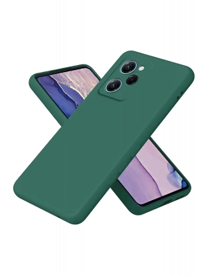 Newface Xiaomi Poco X5 Pro 5G Nano içi Kadife Silikon - Koyu Yeşil