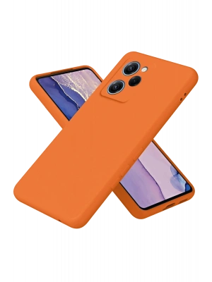 Newface Xiaomi Poco X5 Pro 5G Nano içi Kadife Silikon - Turuncu