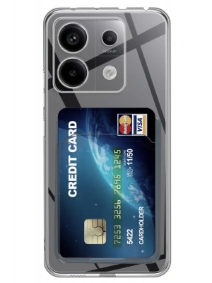 Newface Xiaomi Poco X6 Kılıf Kart Şeffaf Silikon - Şeffaf