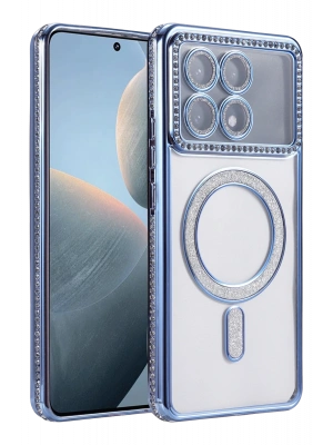 Newface Xiaomi Poco X6 Pro Joke Simli Magneticsafe Kılıf - Mavi