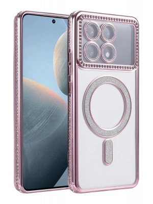 Newface Xiaomi Poco X6 Pro Joke Simli Magneticsafe Kılıf - Pembe