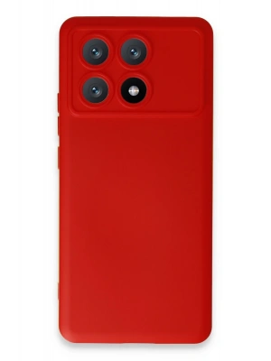Newface Xiaomi Poco X6 Pro Kılıf Nano içi Kadife Silikon - Kırmızı