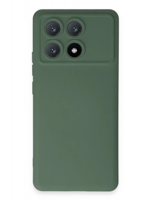 Newface Xiaomi Poco X6 Pro Kılıf Nano içi Kadife Silikon - Koyu Yeşil