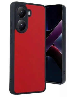 Newface Xiaomi Poco X7 Pro Kılıf Aras Deri Kapak - Kırmızı