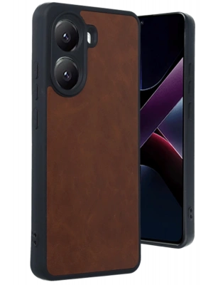 Newface Xiaomi Poco X7 Pro Kılıf Aras Deri Kapak - Taba