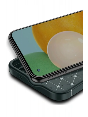 Newface Xiaomi Poco X7 Pro Kılıf Auto Focus Karbon Kapak - Koyu Yeşil
