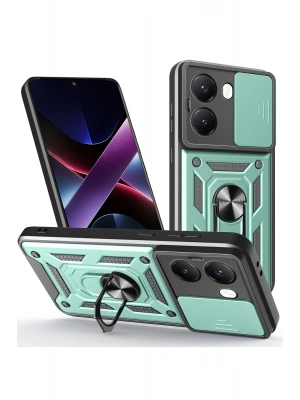 Newface Xiaomi Poco X7 Pro Kılıf Pars Lens Yüzüklü Silikon - Yeşil