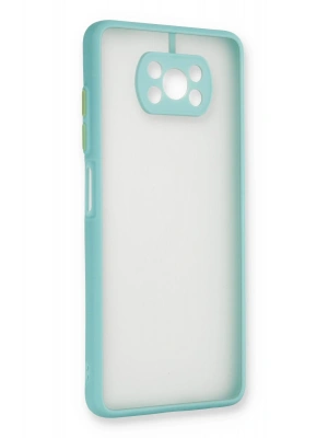 Newface Xiaomi Pocophone X3 Kılıf Montreal Silikon Kapak - Turkuaz