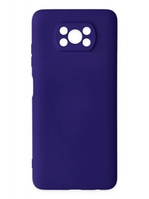 Newface Xiaomi Pocophone X3 Kılıf Nano içi Kadife Silikon - Mor