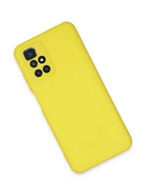 Newface Xiaomi Redmi 10 2022 Kılıf Nano içi Kadife Silikon - Sarı