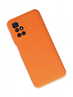 Newface Xiaomi Redmi 10 2022 Kılıf Nano içi Kadife Silikon - Turuncu