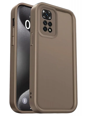 Newface Xiaomi Redmi 10 2022 Kılıf Viera Silikon - Kahverengi