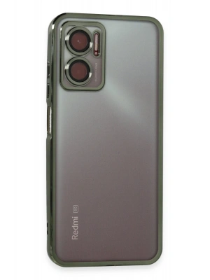 Newface Xiaomi Redmi 10 5G Kılıf Razer Lensli Silikon - Yeşil