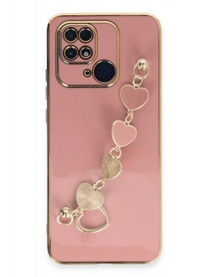 Newface Xiaomi Redmi 10C Kılıf Esila Silikon - Pudra