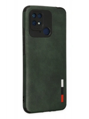 Newface Xiaomi Redmi 10C Kılıf Loop Deri Silikon - Yeşil