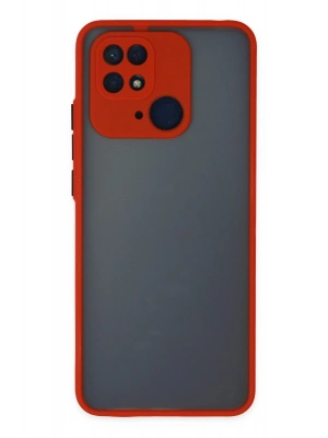 Newface Xiaomi Redmi 10C Kılıf Montreal Silikon Kapak - Kırmızı