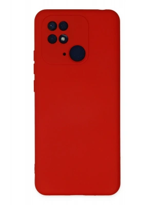 Newface Xiaomi Redmi 10C Kılıf Nano içi Kadife Silikon - Kırmızı