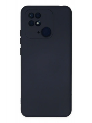 Newface Xiaomi Redmi 10C Kılıf Nano içi Kadife Silikon - Lacivert