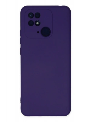 Newface Xiaomi Redmi 10C Kılıf Nano içi Kadife Silikon - Mor