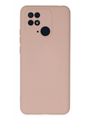 Newface Xiaomi Redmi 10C Kılıf Nano içi Kadife Silikon - Pudra