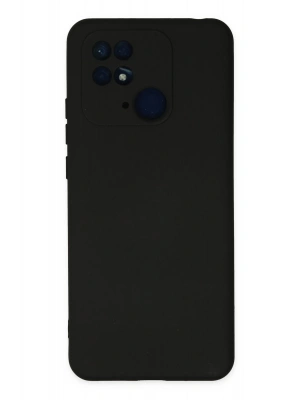 Newface Xiaomi Redmi 10C Kılıf Nano içi Kadife Silikon - Siyah