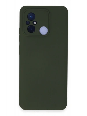 Newface Xiaomi Redmi 12C Kılıf Nano içi Kadife Silikon - Koyu Yeşil
