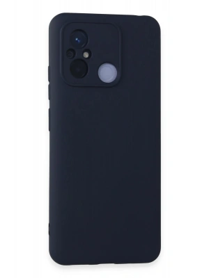 Newface Xiaomi Redmi 12C Kılıf Nano içi Kadife Silikon - Lacivert