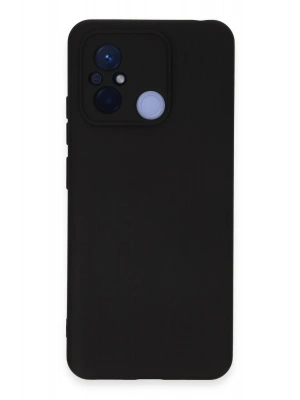 Newface Xiaomi Redmi 12C Kılıf Nano içi Kadife Silikon - Siyah