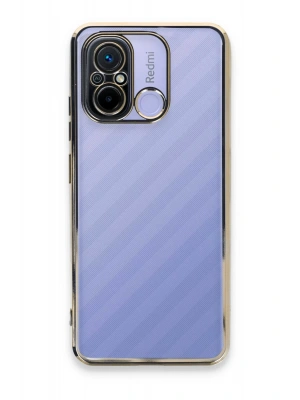 Newface Xiaomi Redmi 12C Kılıf Razer Lensli Silikon - Gold