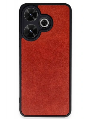 Newface Xiaomi Redmi 13 4G Kılıf Aras Deri Kapak - Kırmızı