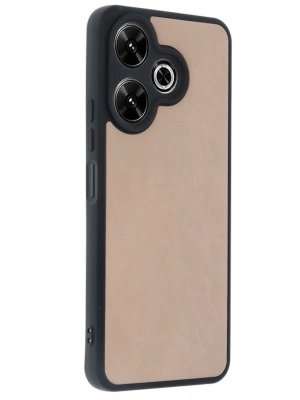 Newface Xiaomi Redmi 13 4G Kılıf Aras Deri Kapak - Pudra