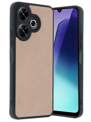 Newface Xiaomi Redmi 13 4G Kılıf Aras Deri Kapak - Pudra