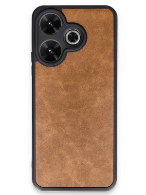 Newface Xiaomi Redmi 13 4G Kılıf Aras Deri Kapak - Taba