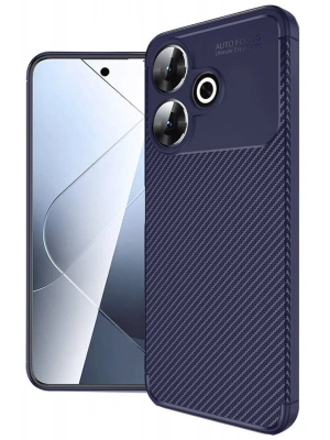 Newface Xiaomi Redmi 13 4G Kılıf Auto Focus Karbon Kapak - Lacivert