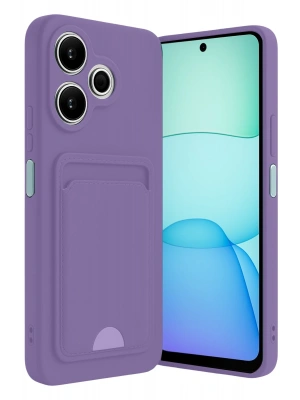 Newface Xiaomi Redmi 13 4G Kılıf Kelvin Kartvizitli Silikon - Lila