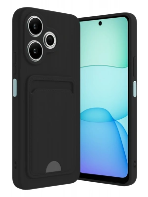 Newface Xiaomi Redmi 13 4G Kılıf Kelvin Kartvizitli Silikon - Siyah
